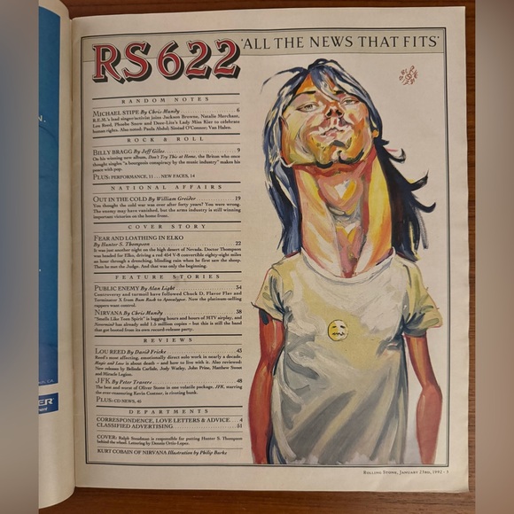 Jan. 30, 1992 Rolling Stone Magazine—Hunter S. Thompson Cover—Ready to Frame! - Picture 2 of 3